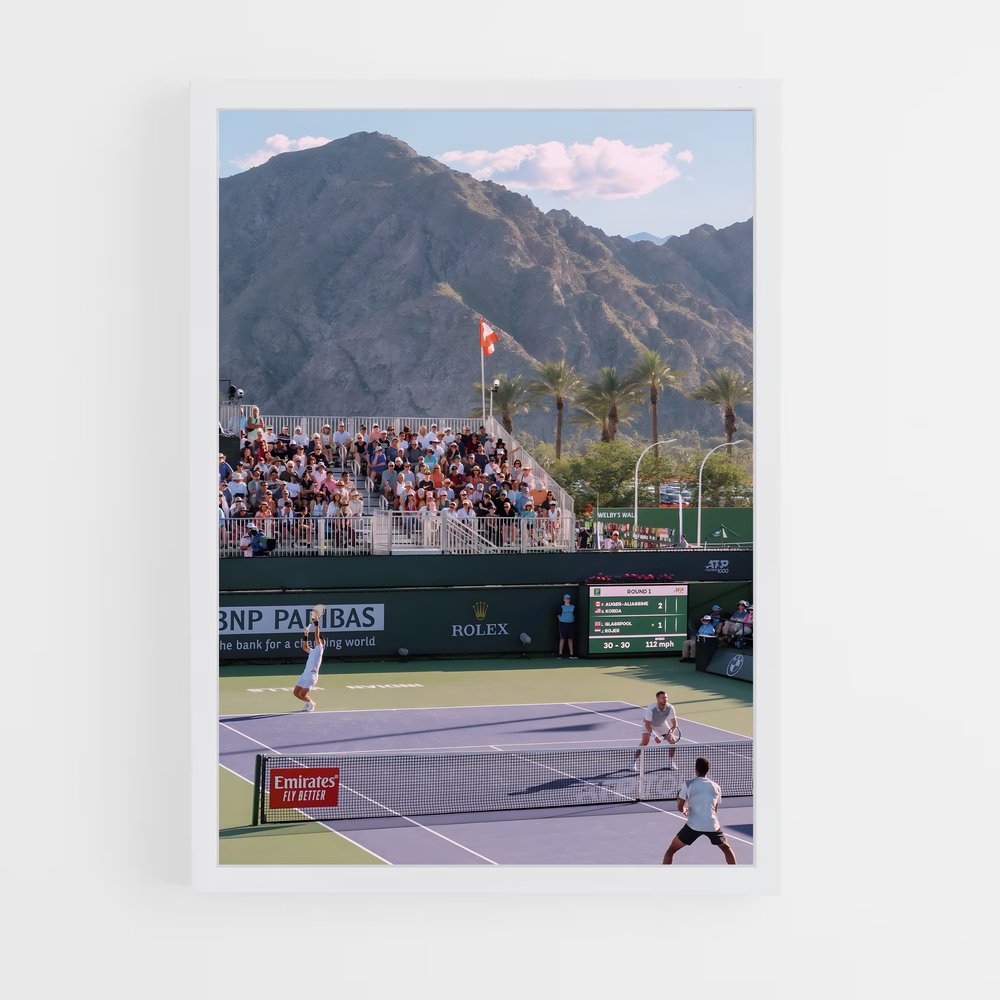 Poster Match à Indian Wells – affiche Tennis (vue 3)